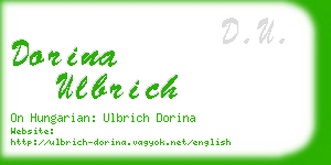 dorina ulbrich business card